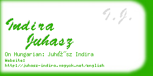 indira juhasz business card